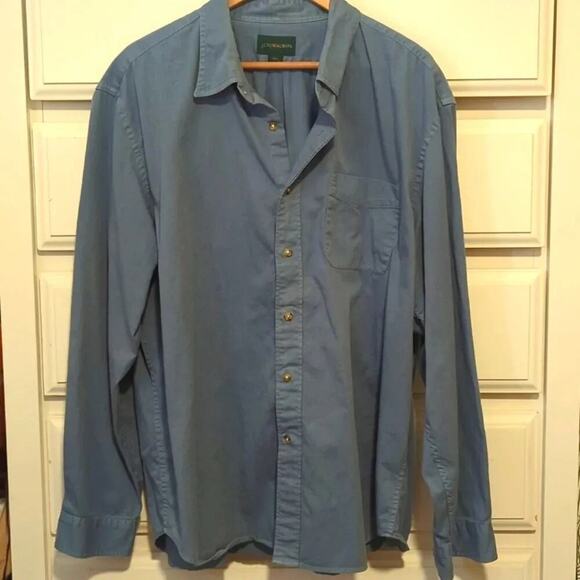 J  Crew Always Chambray Long Sleeve 100% Cotton Button Up Shirt Men's XXL - Picture 1 of 8